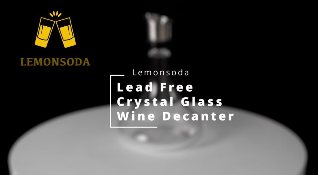 Crystal Glass Wine Decanter with Lemonsoda - Elegant Drinkware Showcase