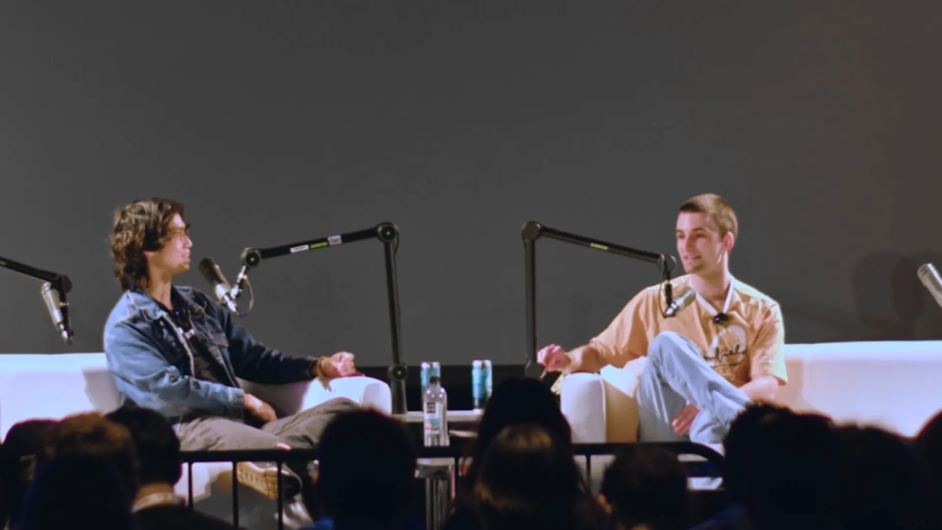 doing an interview shoot